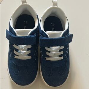 Carter's Blue and White Sneakers with Soft Fabric and Rubber Sole